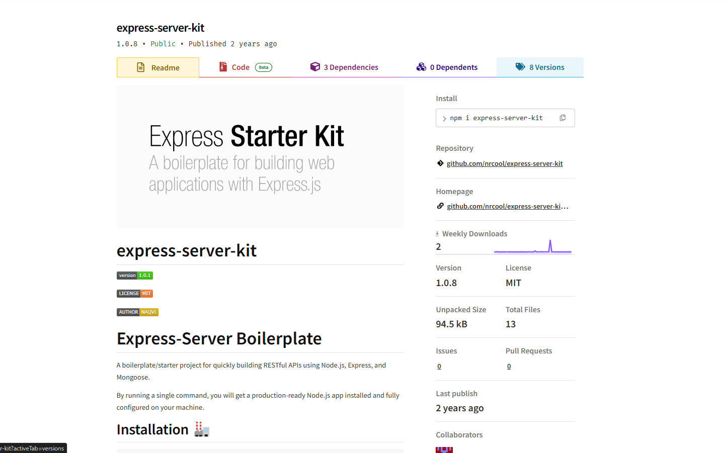 Express Server Kit